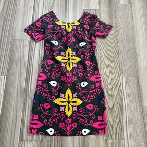 BODEN Linen Shift Dress Black 2R